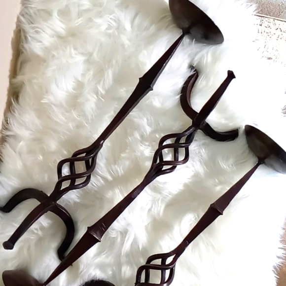 Hand Forged Antique Candle Holders - Picture 7 of 13